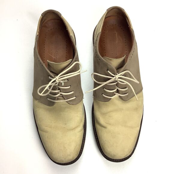 Johnston Murphy Italy Passport Leather Shoes Men\'s 11.5 Oxford Brogue Beige Tan main image 12
